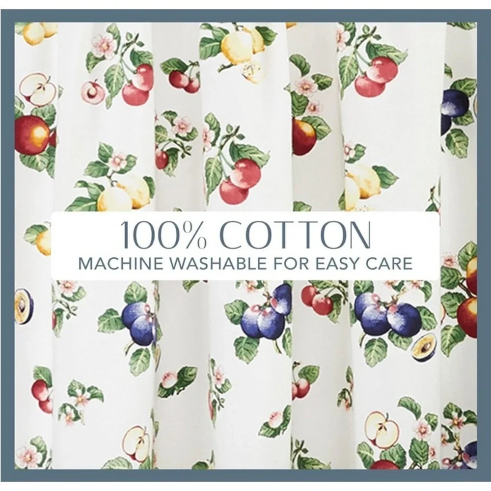 Kitchen Cafe Curtain Set Villeroy Boch French Garden 2 Tiers Window Treatment